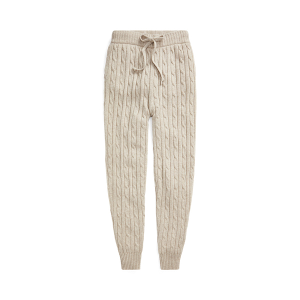 Cable Wool-Cashmere Jogger Pant